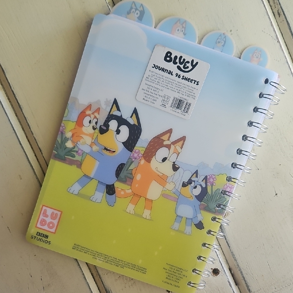 Bluey Spiral Notebook with Tabs - Picture 3 of 4
